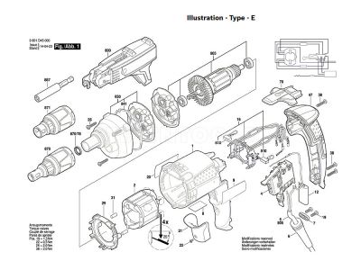 Bosch GSR6-25TE Spare Part Number 803 - Armature 230V 2604011941