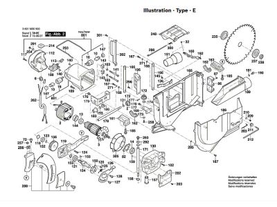 Bosch GTS10J Spare Part Number 84 - Workpiece Pusher 2610015022
