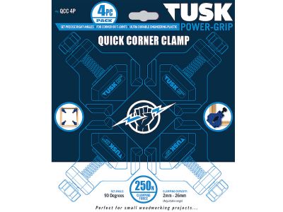 Tusk Quick Corner Clamp 2mm - 26mm 4 Piece QCC4P