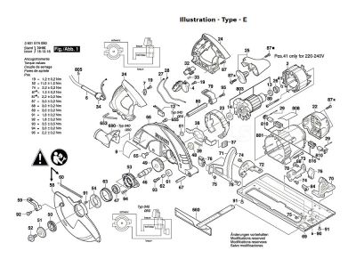 Bosch GKS235 Spare Part Number 803 - Armature 230V 1619P01696