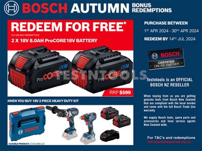 REDEMPTION OFFER Bosch 18V 8.0Ah BiTurbo Brushless Blower Kit GBL18V-750 061599263K