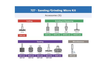 Dremel 727 Sanding and Grinding Micro Kit 31 Piece 727-02 26150727AB