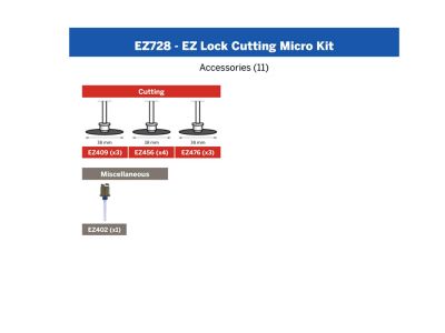 Dremel EZ728 EZ Lock Cutting Micro Kit 11 Piece EZ728-02 2615E728AB
