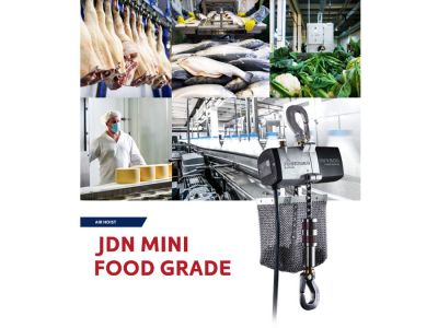 JDN Air Hoist 250kg Food Grade with Stainless Steel Hook and Chain Mini250