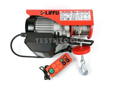 Liffu Electric Hoist 230V Wire Rope 18m 800Kg PA800 With Remote Control