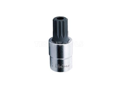 Koken Bit Socket With Hole 1/2" Drive MH16 x 60mm Long For XZN Screws 4020-60-MH16