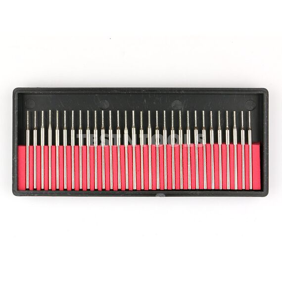 DESIC DIAMOND CARVING BURRS 30 PIECE 1MM 2.35MM SHANK