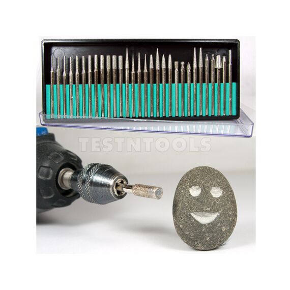 DESIC DIAMOND CARVING BURRS 30 PIECE ASSORTED 120G