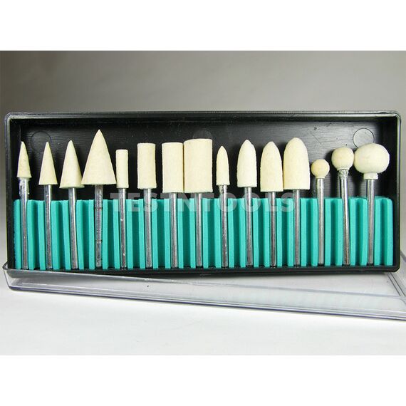 DESIC MOUNTED FELT POLISHING SET HARD TYPE 15 PIECES