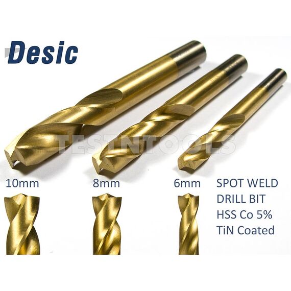 DESIC SPOT WELD DRILL BIT HSS TITANIUM COATED 6MM