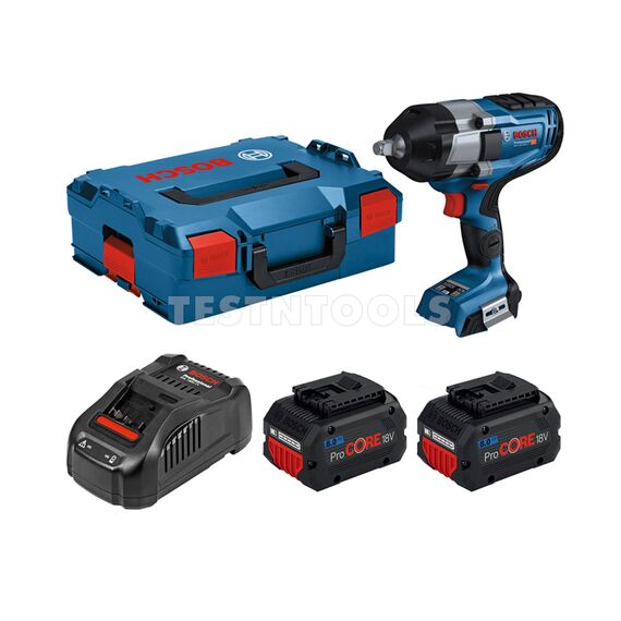 BOSCH 18V 8.0AH BITURBO BRUSHLESS IMPACT WRENCH KIT 1000NM GDS18V-10001/22X8AH