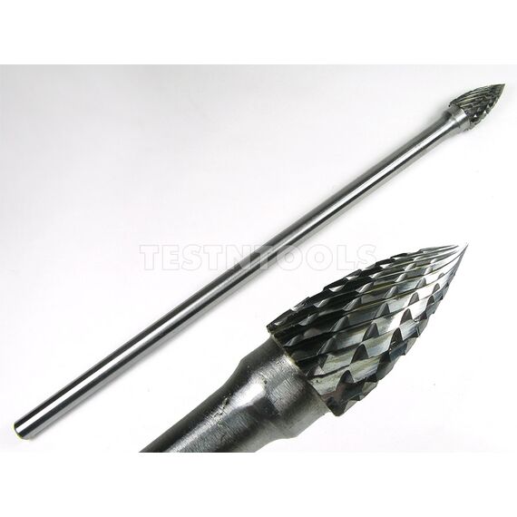 DESIC TUNGSTEN CARBIDE BURR 150MM X 6MM X 10MM TREE POINTED