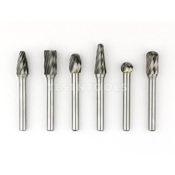 DESIC TUNGSTEN CARBIDE BURRS 6 PIECES 6MM X 10MM ALLOY CUT