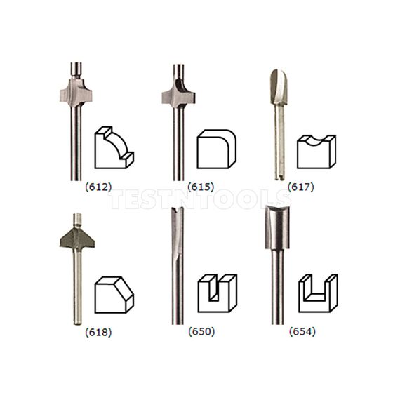 DREMEL ROUTER BIT SET 6 PIECE 692 2615069200