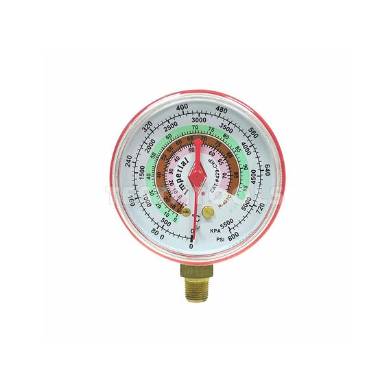 IMPERIAL HIGH PRESSURE GAUGE FOR R22, R407C, R410A RED IMP-429CKP