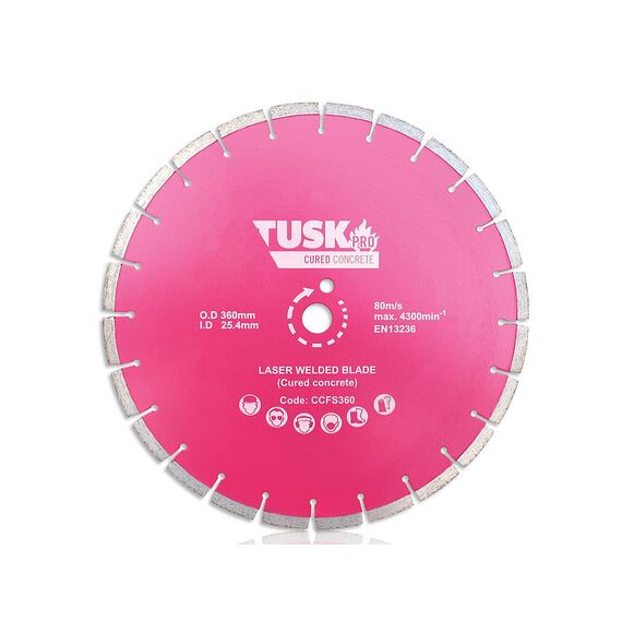TUSK CURED CONCRETE FLOOR SAW BLADE 360MM CCFS360