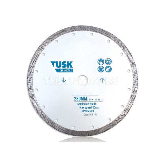 TUSK DIAMOND BLADE CONTINUOUS TILE 180MM TCB180