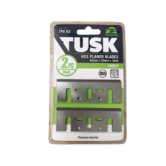 TUSK HSS PLANER BLADES 82MM 2 PIECE TPB83