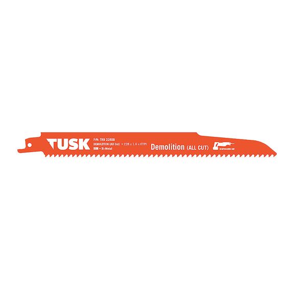 TUSK SABRE SAW BLADE FOR DEMOLITION 228MM 5 PIECE TRB228DD
