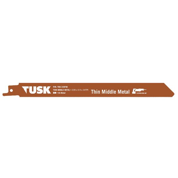 TUSK SABRE SAW BLADE FOR THIN MIDDLE METAL 228MM 5 PIECE TRB228TM
