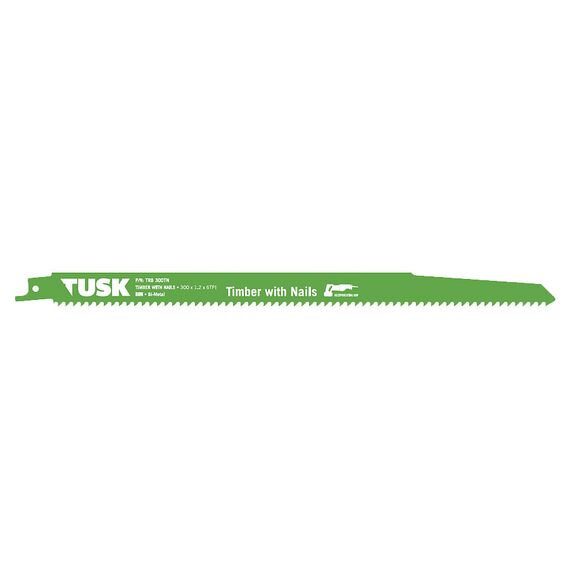 TUSK SABRE SAW BLADE FOR TIMBER WITH NAILS 300MM 5 PIECE TRB300TN