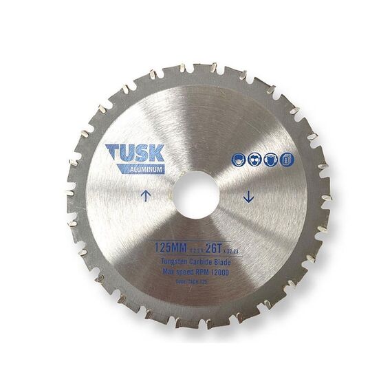 TUSK TUNGSTEN CARBIDE BLADE FOR ALUMINUM 125MM TACH125