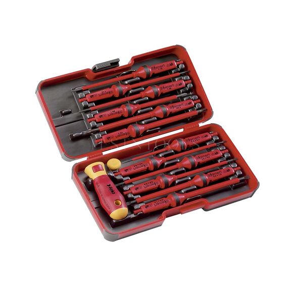 FELO E SMART SCREWDRIVER SET 1000V FLAT PHILLIPS POZI AND TORX 12 PACK  SCR-ES12