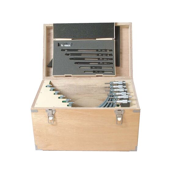 MITUTOYO OUTSIDE MICROMETER SET 150-300MM 0.01MM 6PC WITH RATCHETSTOP 103-915-10
