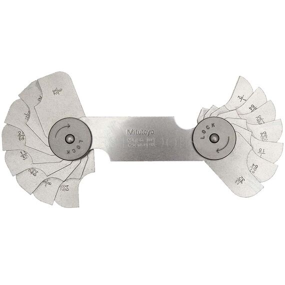 MITUTOYO RADIUS GAUGE 9/32"-33/64" 186-104