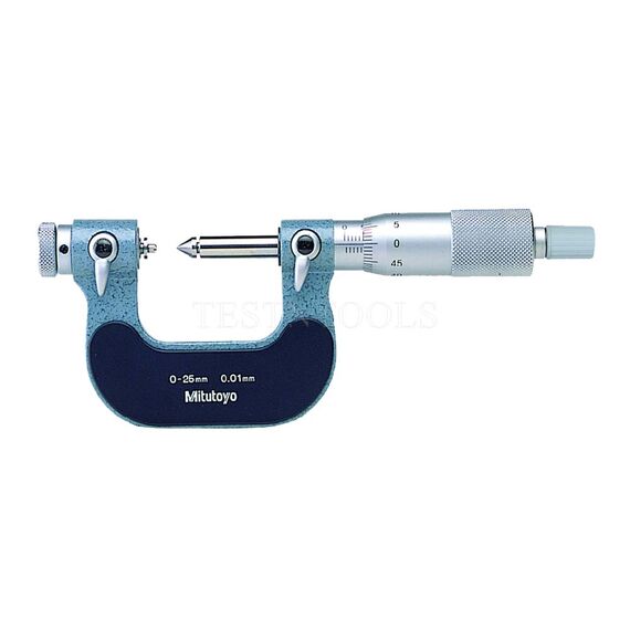 MITUTOYO SCREW THREAD MICROMETER 25-50MM 0.01MM WITH INTERCHANGEABLE TIP 126-126