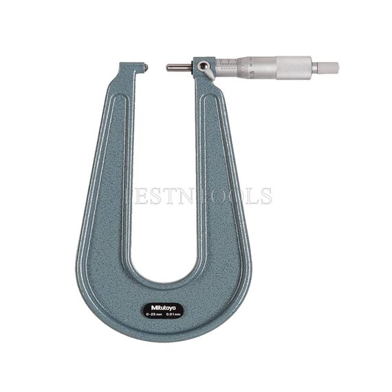 MITUTOYO SHEET METAL MICROMETER 0-25MM 0.01MM 150MM THROAT 118-118