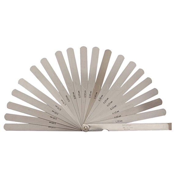 MITUTOYO THICKNESS FEELER GAUGES 0.05-1MM 20 LONG LEAVES 184-304S
