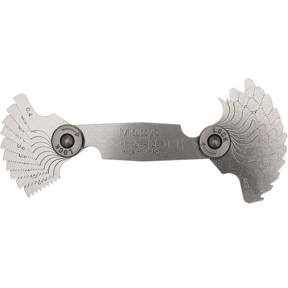 MITUTOYO THREAD PITCH GAUGE 0.4-7MM 60° 188-122
