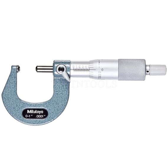 MITUTOYO TUBE MICROMETER 0-1" 0.0001" SPHERICAL ANVIL AND SPINDLE 115-253