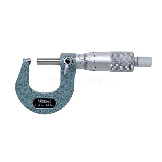 MITUTOYO TUBE MICROMETER 0-25MM 0.01MM SPHERICAL ANVIL FLAT SPINDLE 115-115