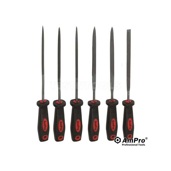 AMPRO NEEDLE FILE SET 6PC FILN-T19523