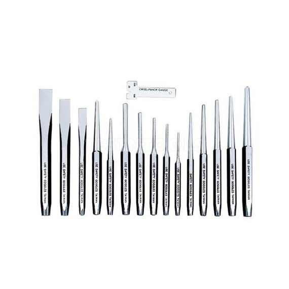 AMPRO PUNCH AND CHISEL SET 16PC PUNC-T29640