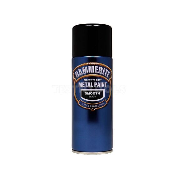 HAMMERITE DIRECT TO RUST METAL PAINT AEROSOL SMOOTH BLACK 400ML PAIS-040B