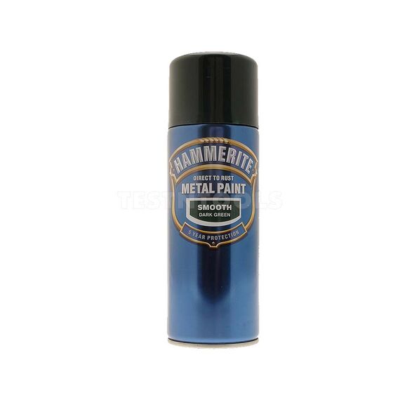HAMMERITE DIRECT TO RUST METAL PAINT AEROSOL SMOOTH DARK GREEN 400ML PAIS-040DG