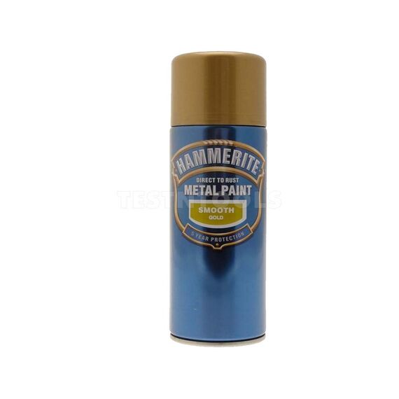 HAMMERITE DIRECT TO RUST METAL PAINT AEROSOL SMOOTH GOLD 400ML PAIS-040G