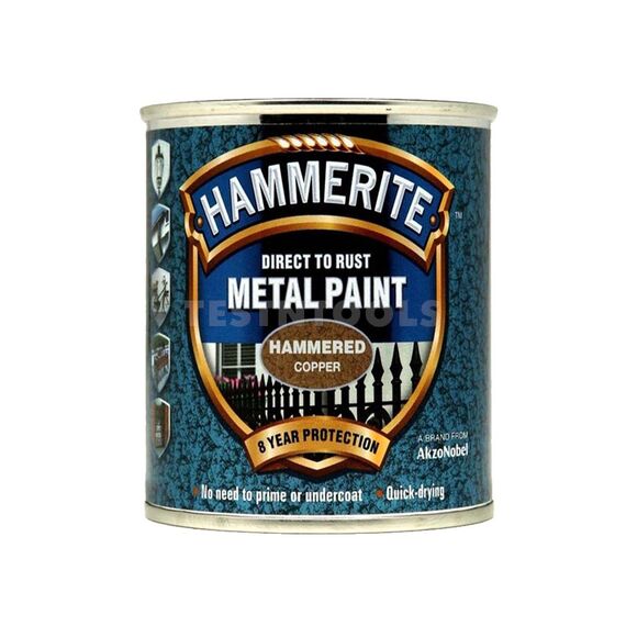 HAMMERITE DIRECT TO RUST METAL PAINT HAMMERED FINISH COPPER 250ML PAIH-025C