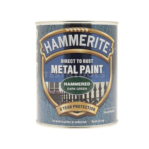 HAMMERITE DIRECT TO RUST METAL PAINT HAMMERED FINISH DARK GREEN 750ML PAIH-075DG
