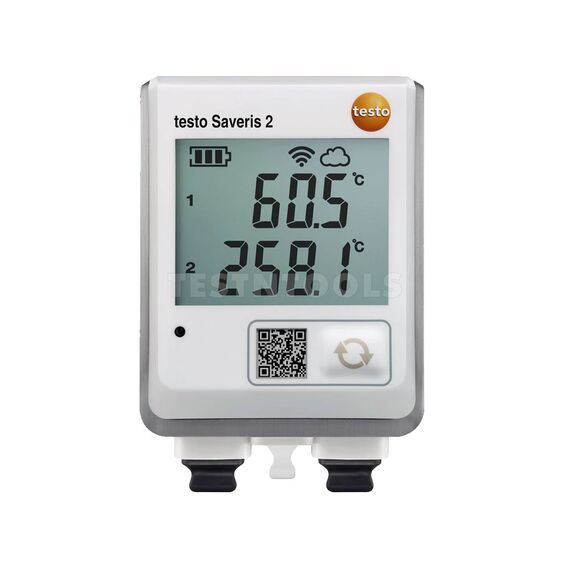 TESTO WIFI DATA LOGGER WITH 2 EXTERNAL TC TEMPERATURE PROBE SAVERIS 2-T3