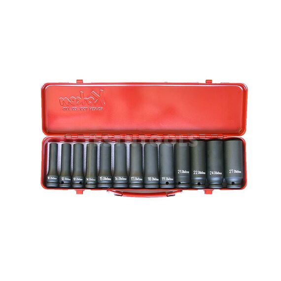 KOKEN DEEP IMPACT SOCKET SET 1/2" DRIVE 10MM - 27MM 6PT 13 PIECE 14208M