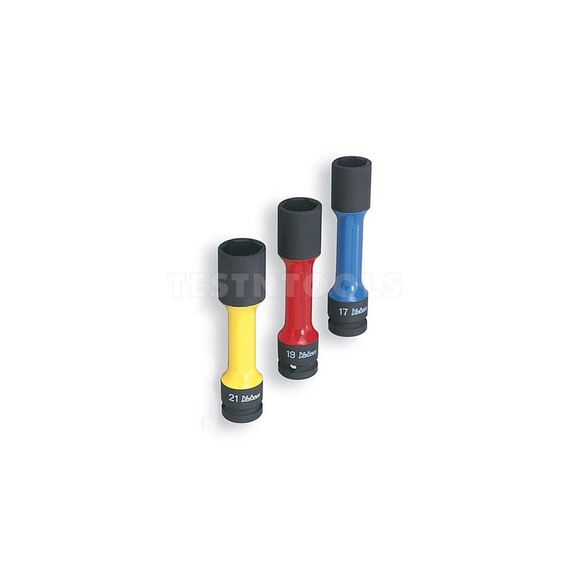 KOKEN IMPACT THIN WALL WHEEL NUT SOCKET SET 1/2" DRIVE 17MM - 21MM FOR ALLOY WHEELS 3 PIECE 14201M
