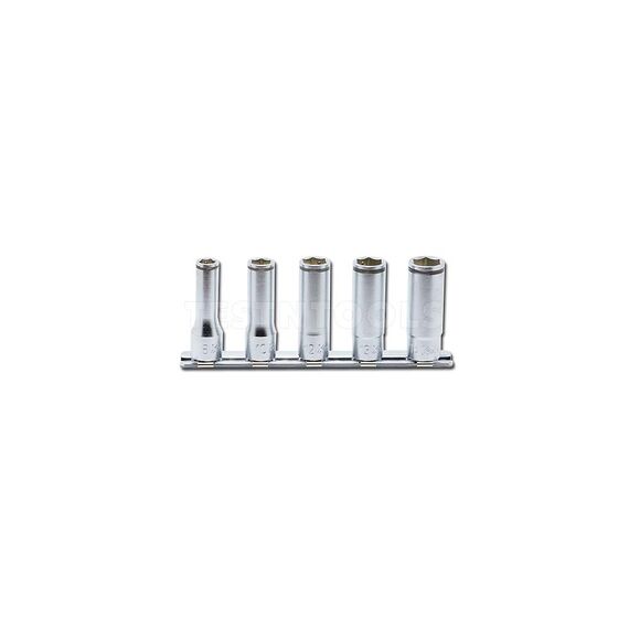KOKEN NUT GRIP DEEP SOCKET SET ON RAIL 3/8" DRIVE 8MM - 14MM 5 PIECE RS3350M/5