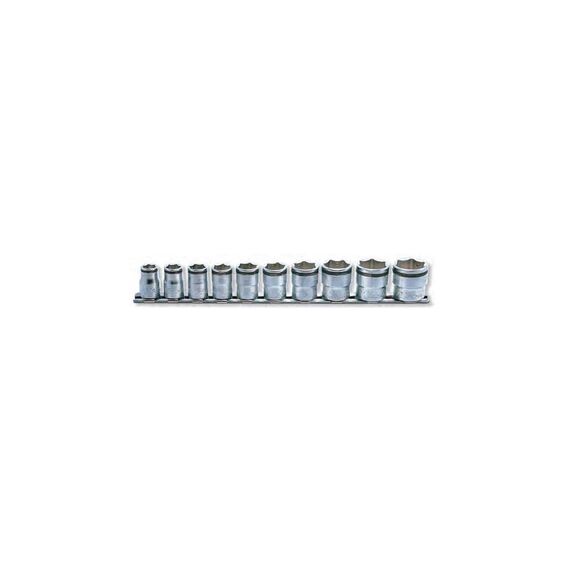 KOKEN NUT GRIP SOCKET SET ON RAIL 3/8" DRIVE 10MM - 22MM 10 PIECE RS3450M/10