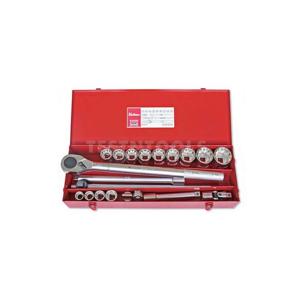 KOKEN SOCKET SET 3/4" DRIVE 21MM - 50MM 12PT 20 PIECE 6260M