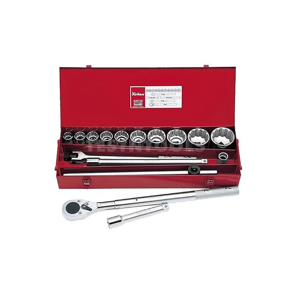 KOKEN SOCKET SET 3/4" DRIVE 7/8" - 2" 12PT 18 PIECE 6201A