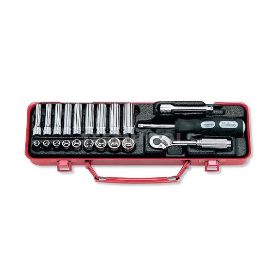 KOKEN STANDARD & DEEP SOCKET SET 1/4" DRIVE 5.5MM - 13MM 6PT 21 PIECE 2277